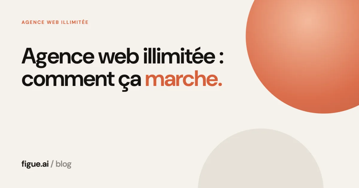 Couverture titrée Agence web illimitée : comment ça marche, sur fond sable avec un disque orange.