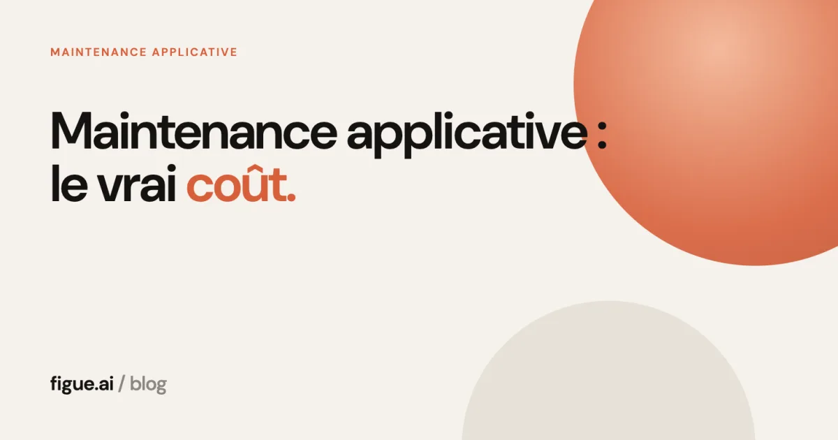Couverture titrée Maintenance applicative : le vrai coût, sur fond sable avec un disque orange.
