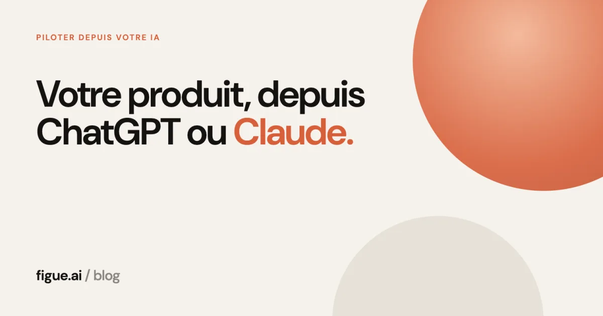 Couverture titrée Votre produit, depuis ChatGPT ou Claude, sur fond sable avec un disque orange.