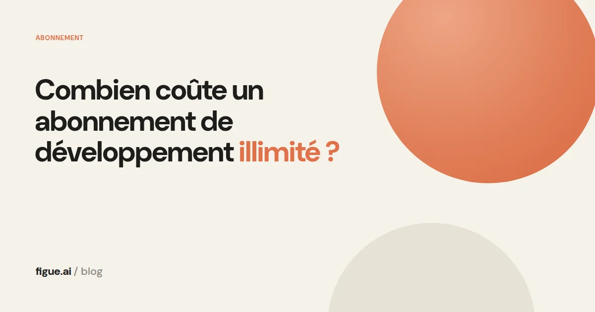 Couverture titrée Combien coûte un abonnement de développement illimité, sur fond sable avec un disque orange.